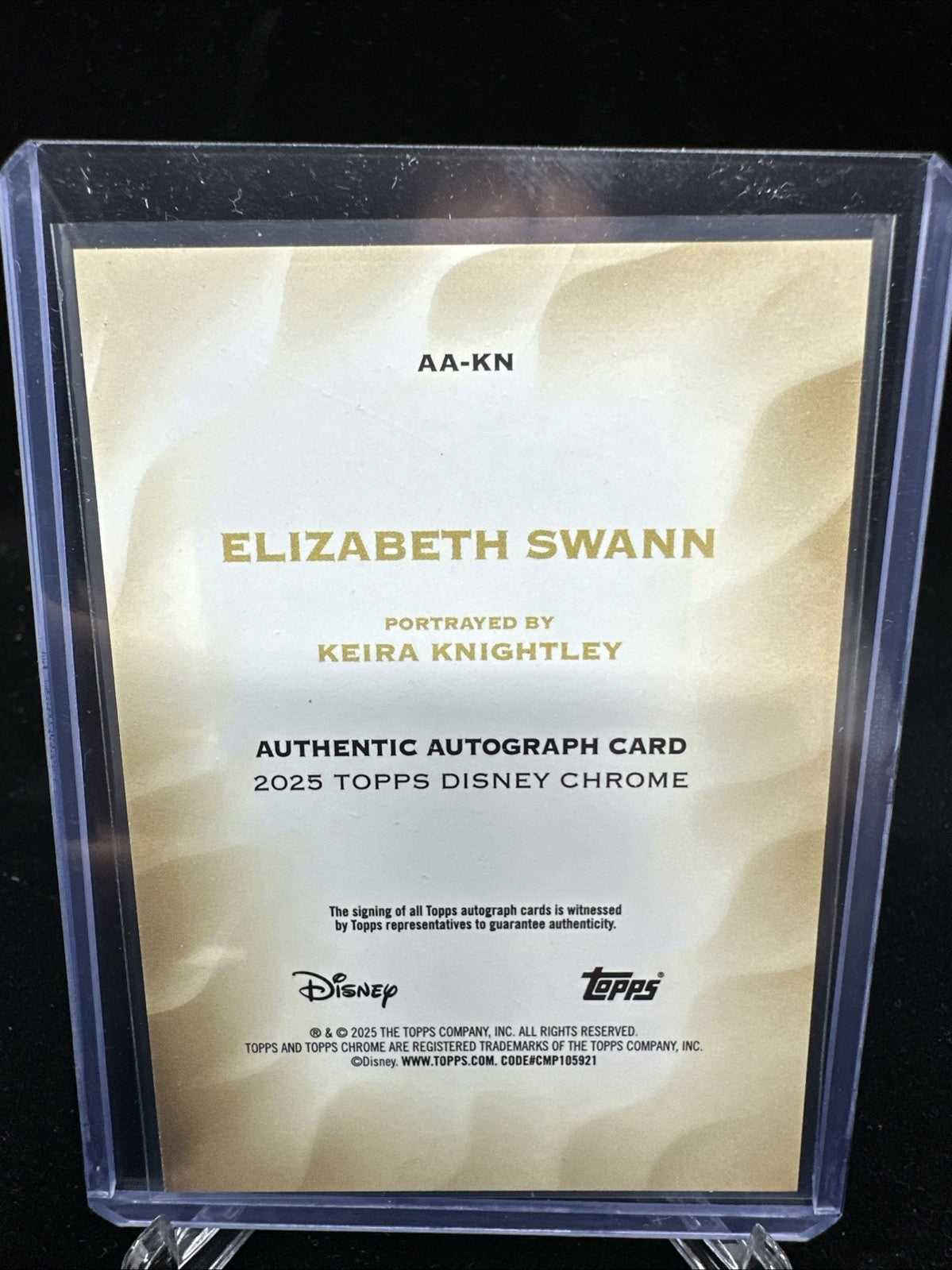 2025 Topps Chrome Disney Elizabeth Swann Auto Red /5