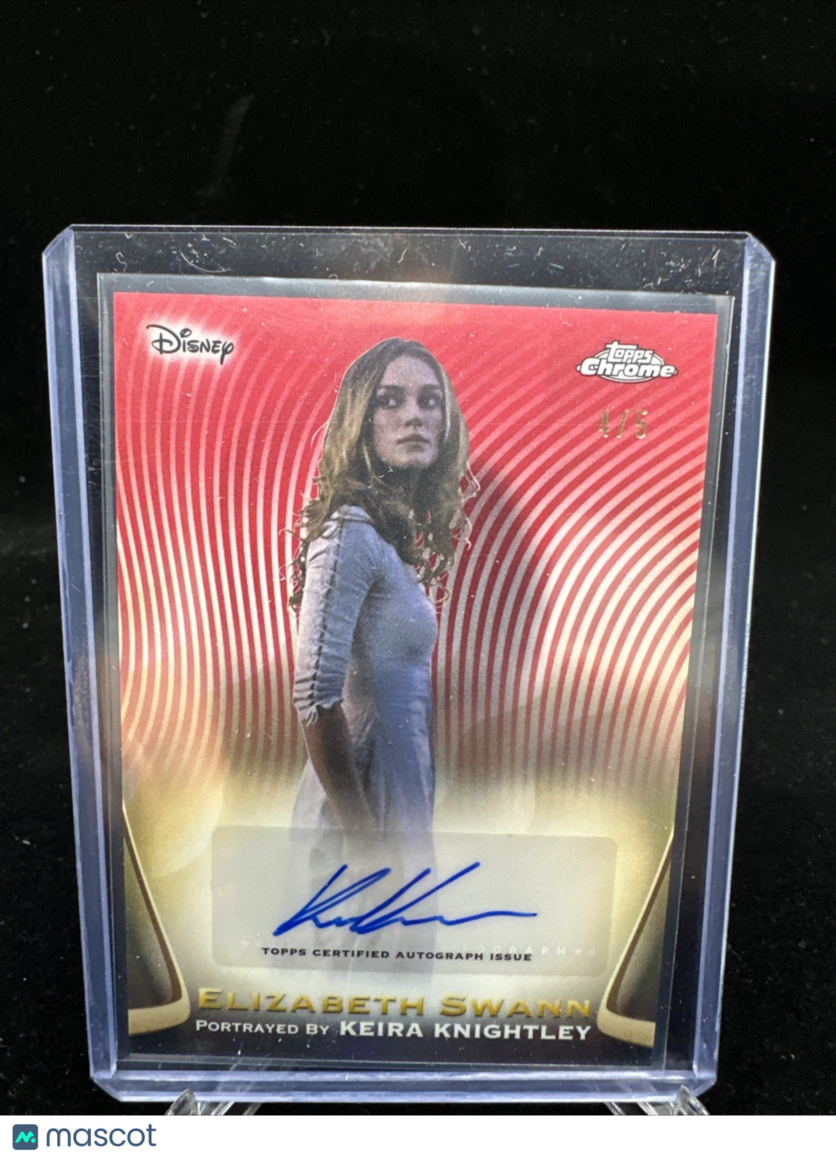 2025 Topps Chrome Disney Elizabeth Swann Auto Red /5