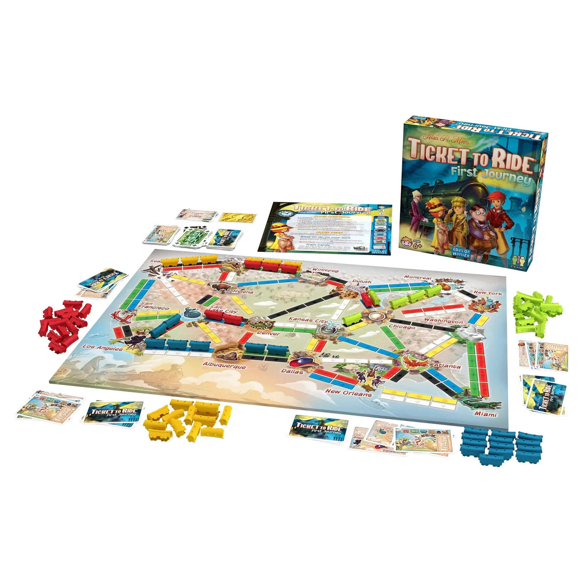 Ticket to Ride First Journey Strategy Board Game for Ages 6 and Up, from