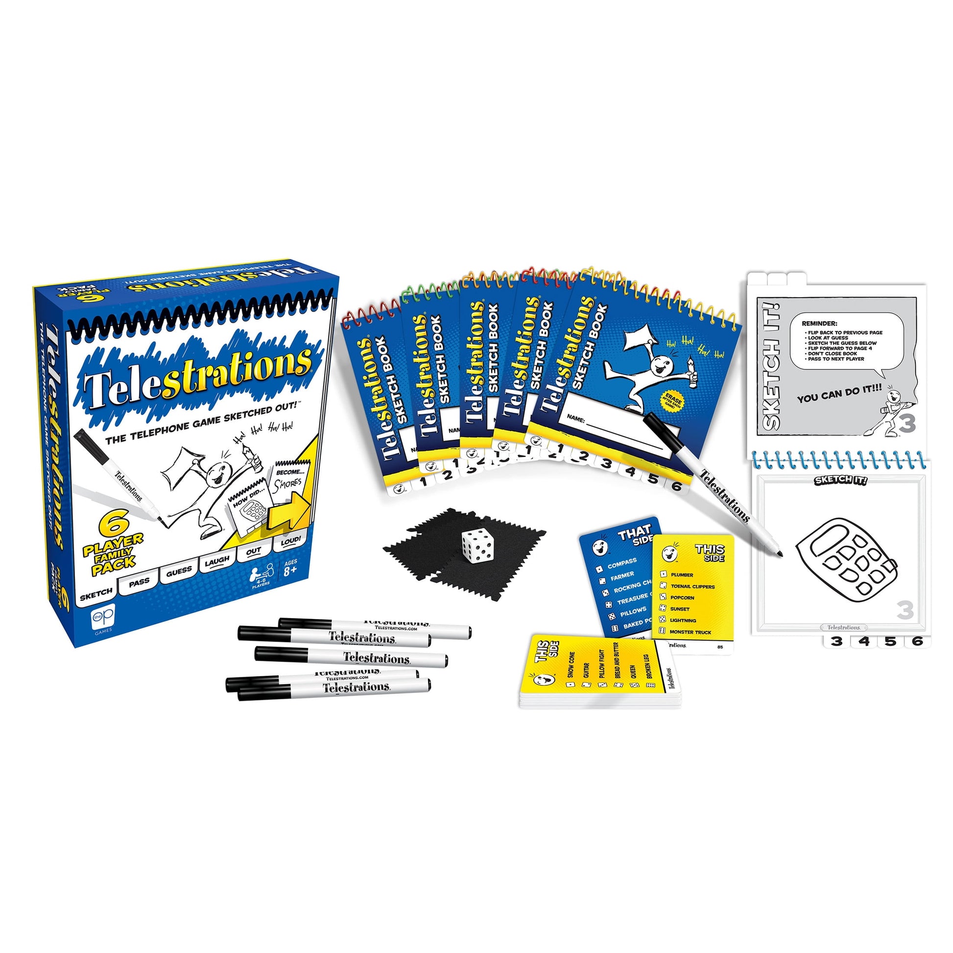 Telestrations 6-Player Family Pack Game for 4-6 Players