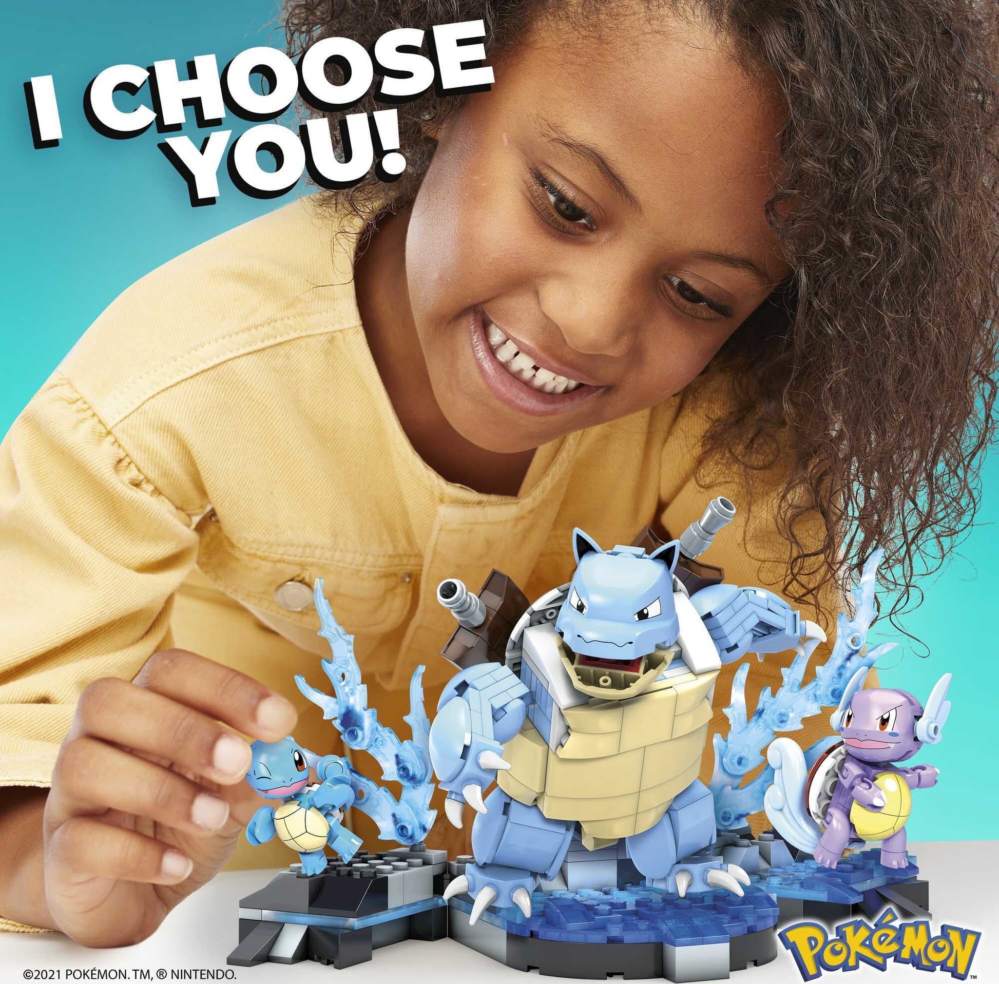 Pokemon Squirtle Building Toy Kit with 3 Action Figures (379 Pieces) for Kids