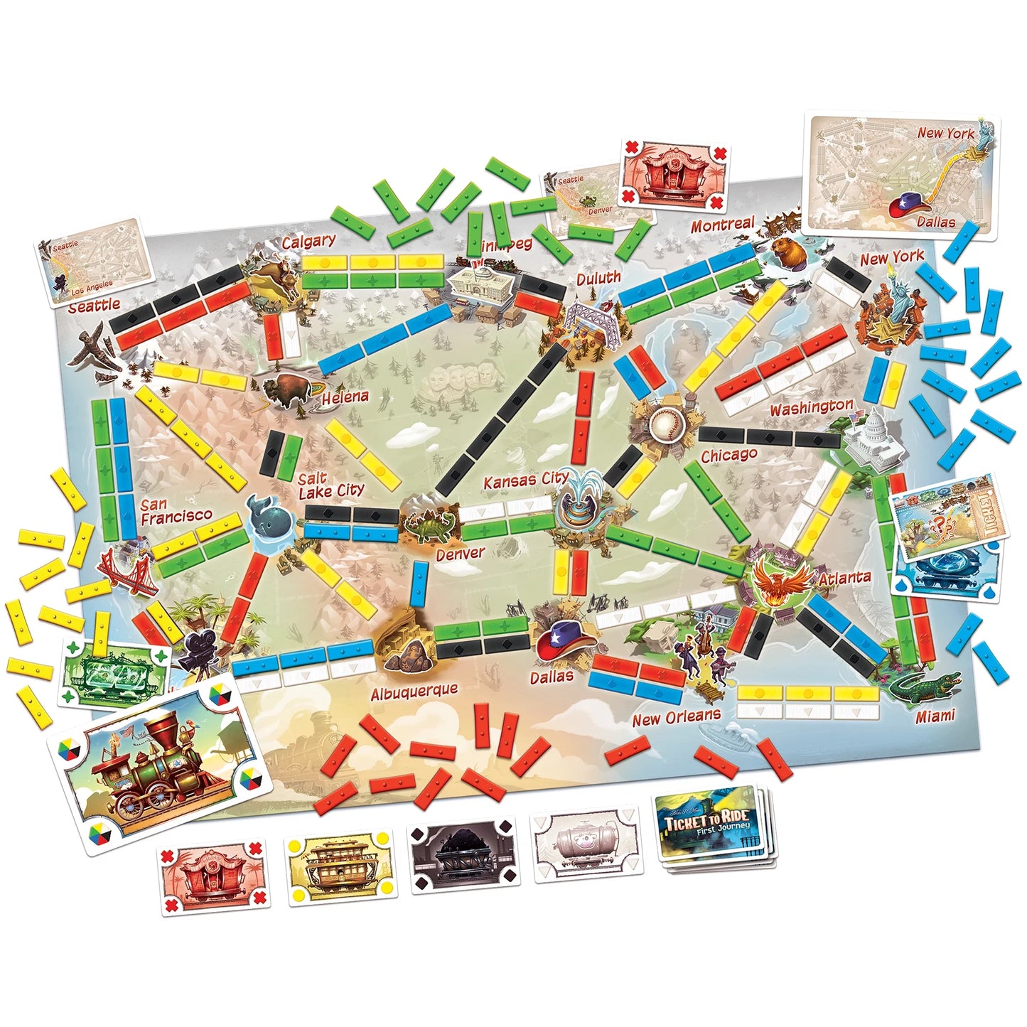 Ticket to Ride First Journey Strategy Board Game for Ages 6 and Up, from